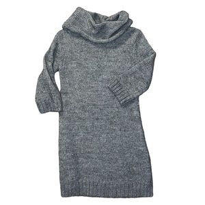 Cherokee Cowl Neck Gray Metallic Sweater Dress (Girls’ 10/12 Women XS)